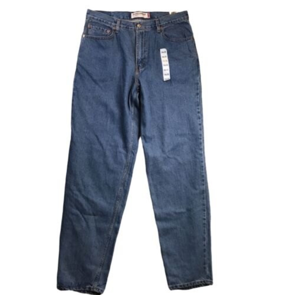 Levis 550/559 Men's Blue Jeans Size 36 x 37 Mid Wash Relaxed Fit Straight Leg